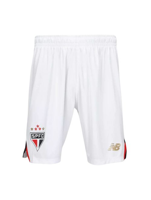 Calção São Paulo I 25/26 New Balance Masculino - Branco/Vermelho