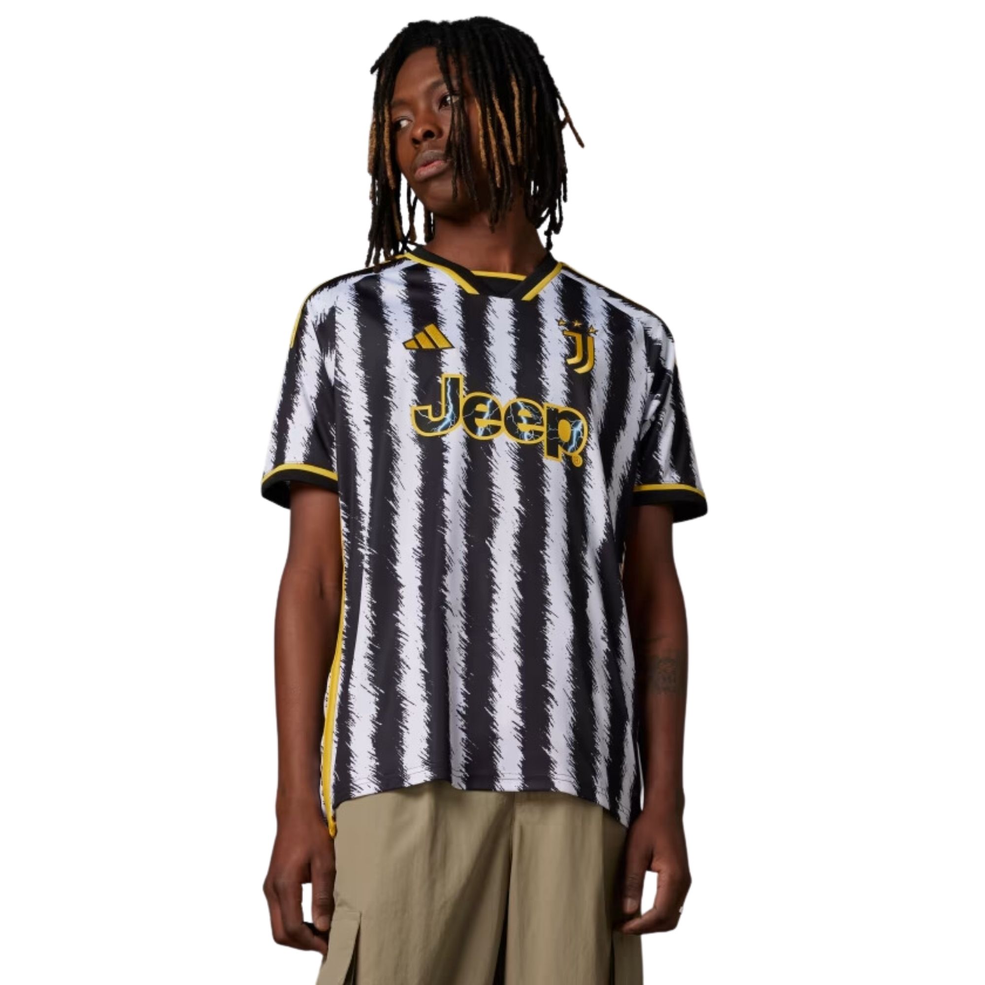 Camisa Juventus I 23/24 Adidas Torcedor Masculina - Preta/Branca