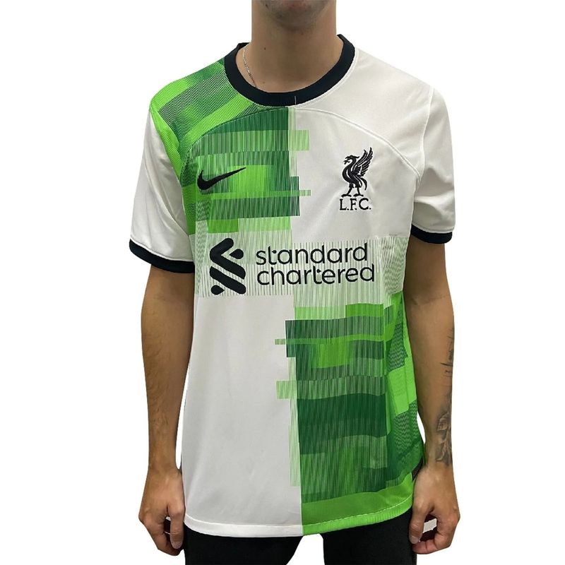 Camisa Liverpool 23/24 Nike Torcedor Stadium Masculina - Branca/Verde