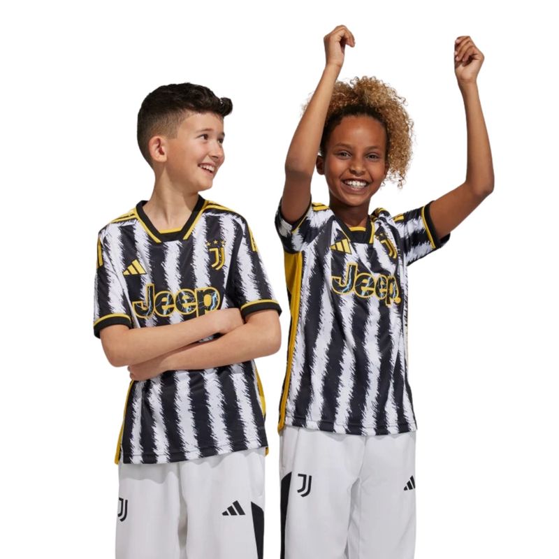 Camisa-Juventus-I-23-24-Adidas-Infantil---Branca-Preta