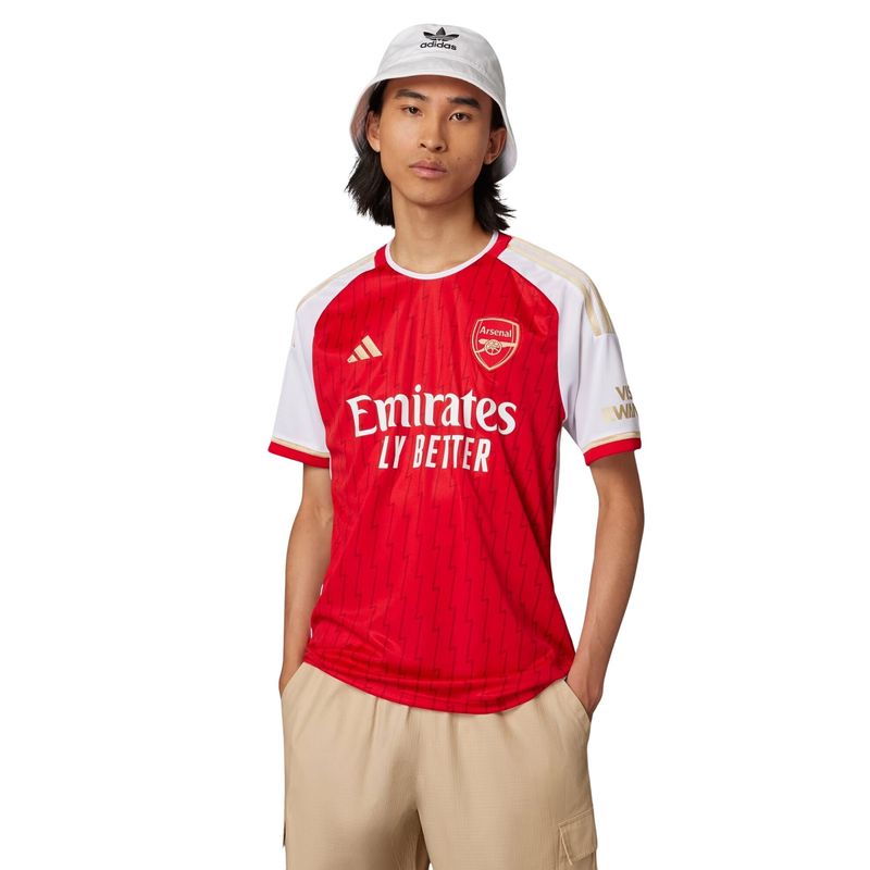 Camisa-Arsenal-I-23-24-Adidas-Home-Masculina---Vermelha-Branca