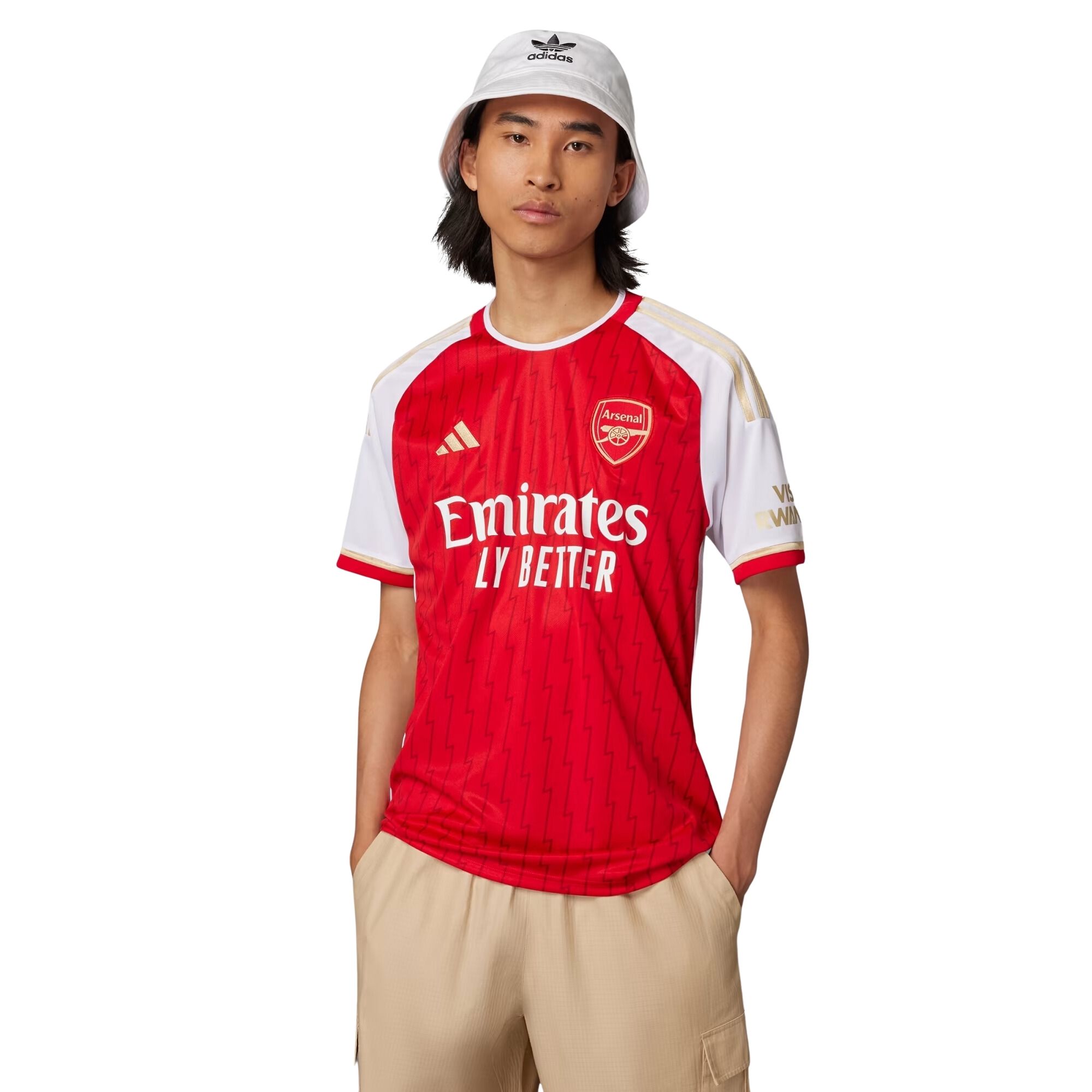 Camisa Arsenal I 23/24 Adidas Masculina - Vermelha/Branca