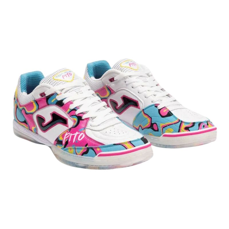 chuteira-futsal-joma-top-flex-pito-masculina-rosa-branca