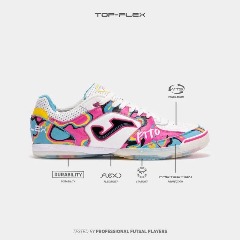 chuteira-futsal-joma-top-flex-pito-masculina-rosa-branca
