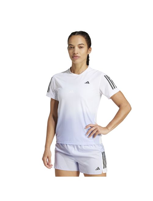 Camiseta Adidas Own The Run Climacool Base Feminina - Branca/Lilás