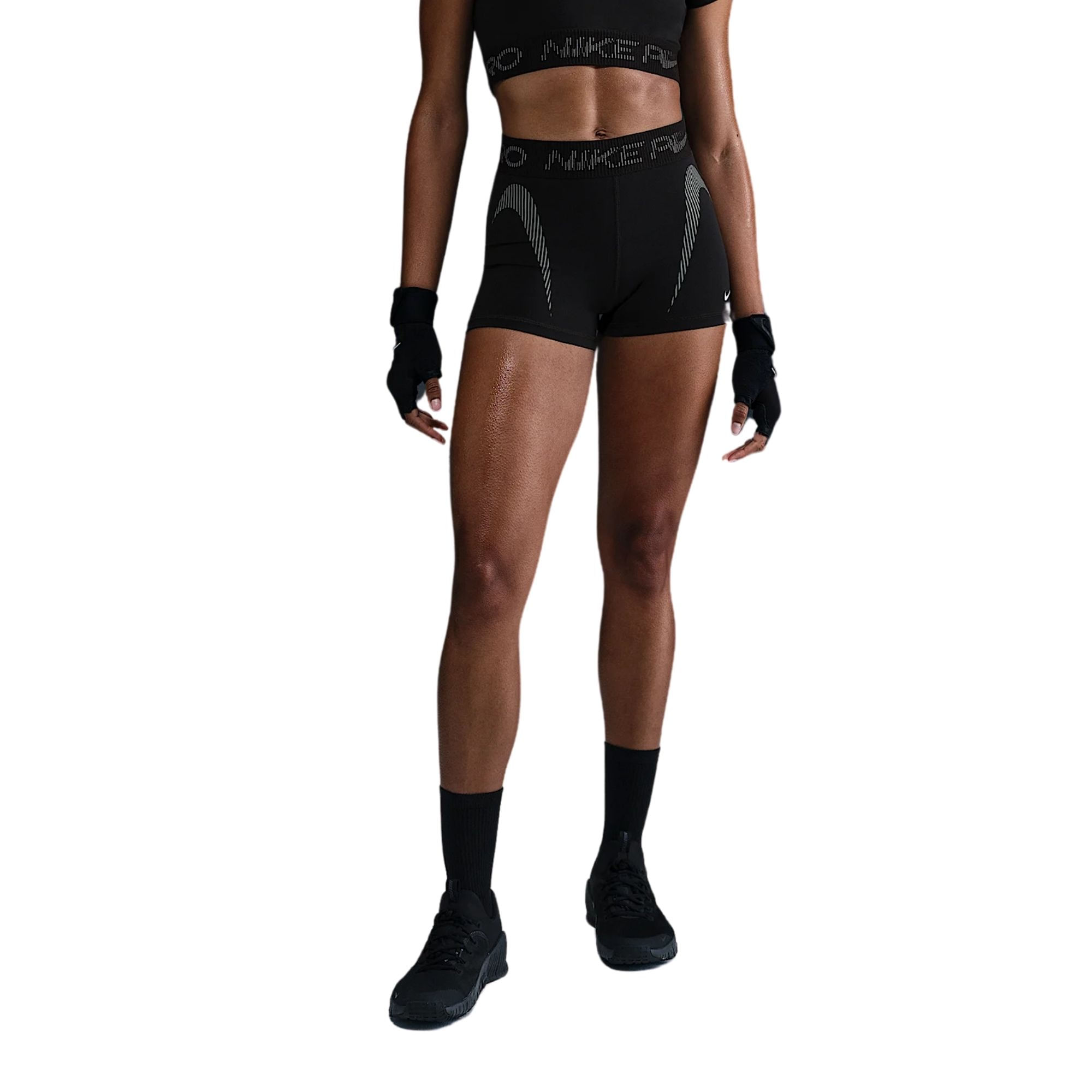 Shorts Nike Pro 3In Graphic Feminino - Preto