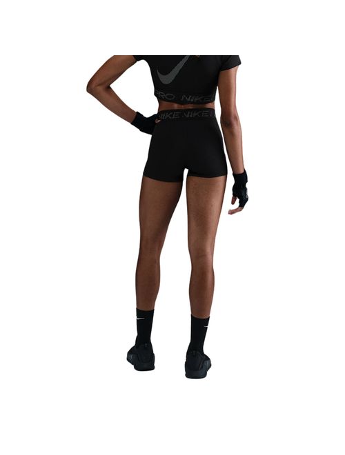 Shorts Nike Pro 3In Graphic Feminino - Preto