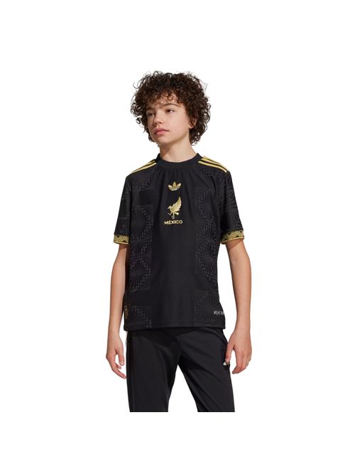 Camisa México 25/26 Adidas Ouro Infantil - Preta