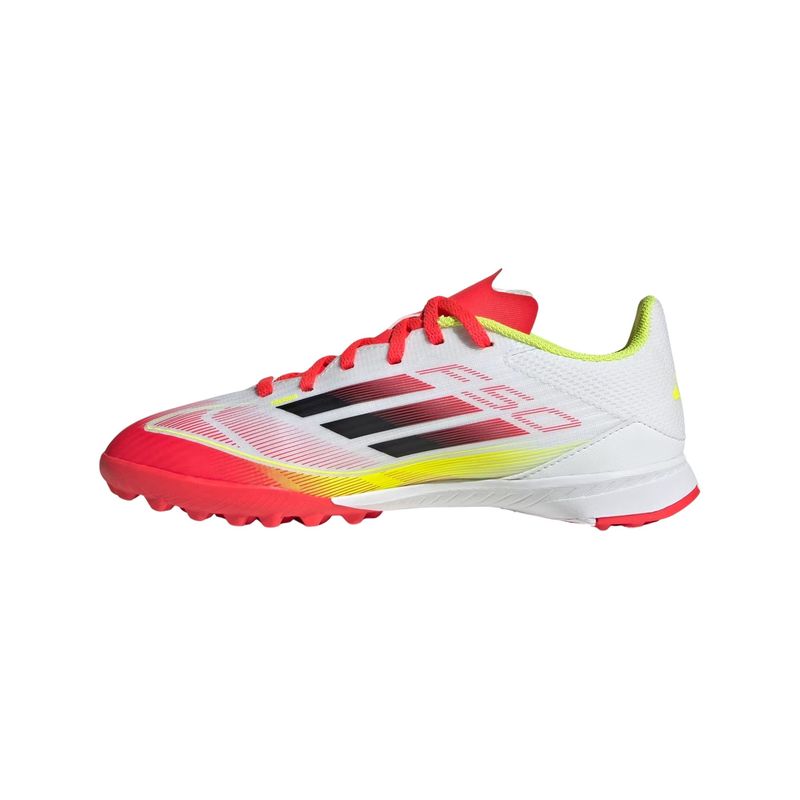 chuteira-society-adidas-f50-league-infantil-branca-vermelha