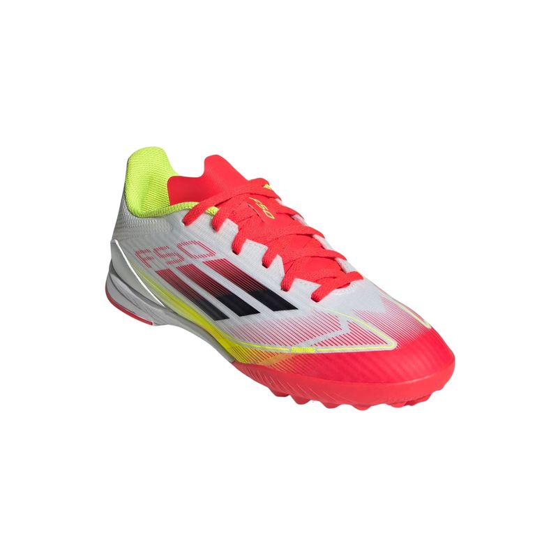 chuteira-society-adidas-f50-league-infantil-branca-vermelha