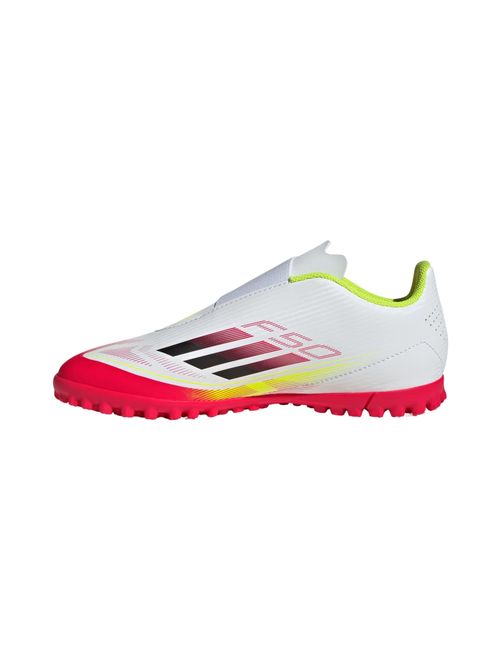 Chuteira Society Adidas F50 Club Infantil - Branca/Vermelha
