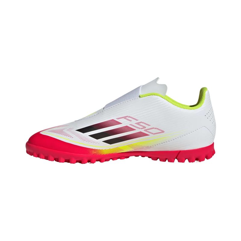 chuteira-society-adidas-f50-club-infantil-branca-vermelha