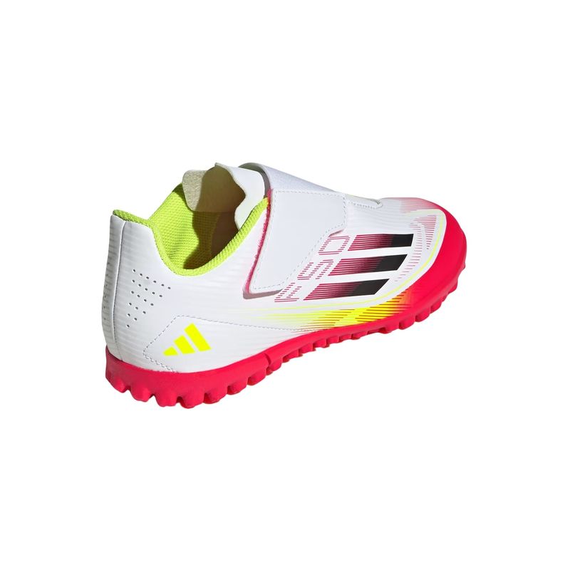 chuteira-society-adidas-f50-club-infantil-branca-vermelha