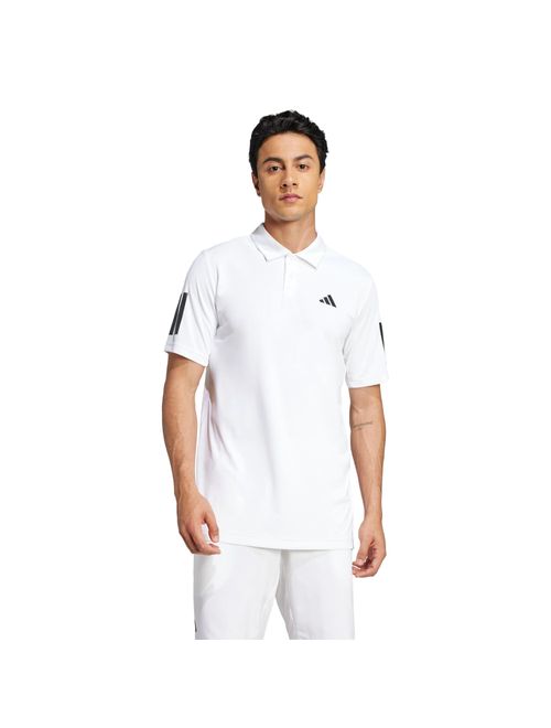 Camisa Polo Adidas Club 3 Listras Masculina - Branca