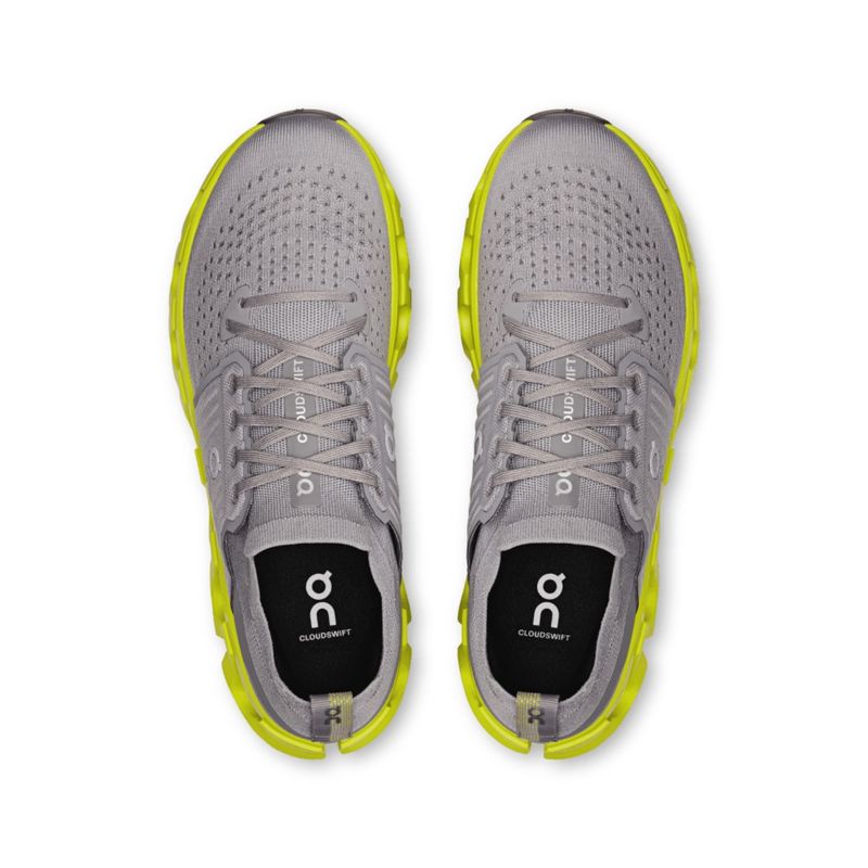 tenis-on-running-cloudswift-4-masculino-cinza-amarelo