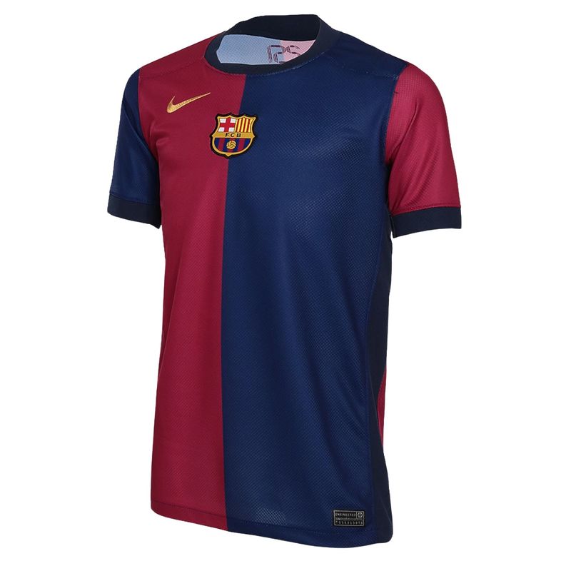 camisa-barcelona-i-2024-25-nike-torcedor-pro-infantil-azul-vermelha