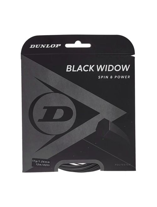 Corda De Raquete Dunlop Encor Black Widow 17L Unissex - Preta