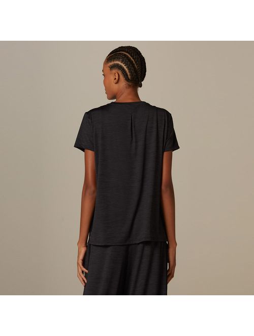 Blusa Fitness Prega Costas Preta Alba