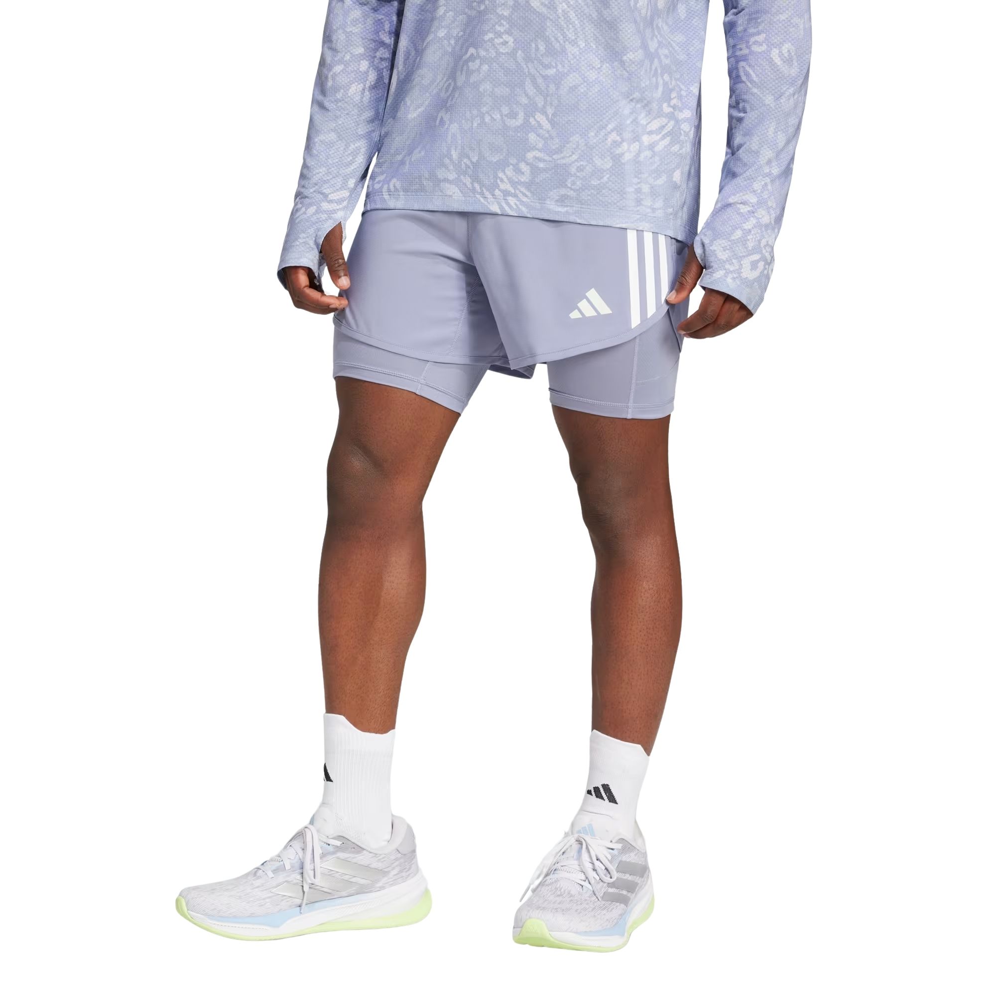 Shorts Adidas Own The Run 2-In-1 Masculino - Violeta