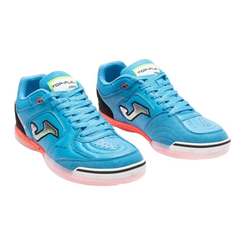 chuteira-futsal-joma-top-flex-unissex-azul-turquesa