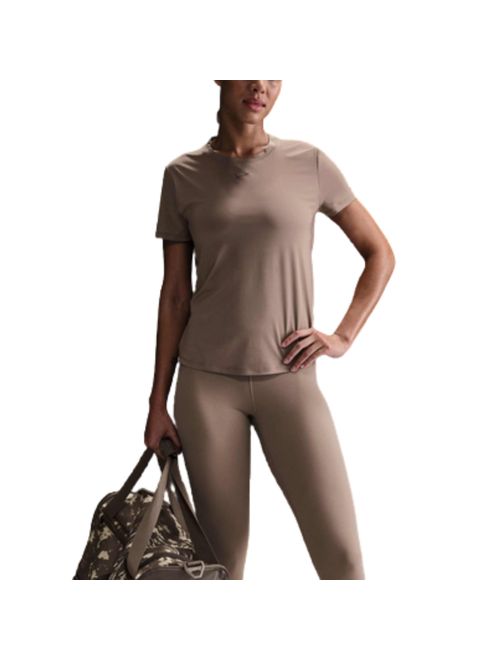 Camiseta Nike One Classic Dri-Fit Slim Feminina - Marrom