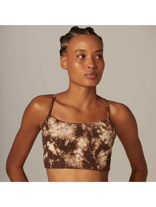 Top Yoga Tie Dye Marrom Algodão Noeli
