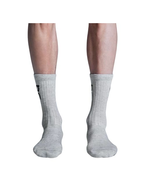 Kit Meia On Running Logo Sock High 3 Pares Unissex - Cinza