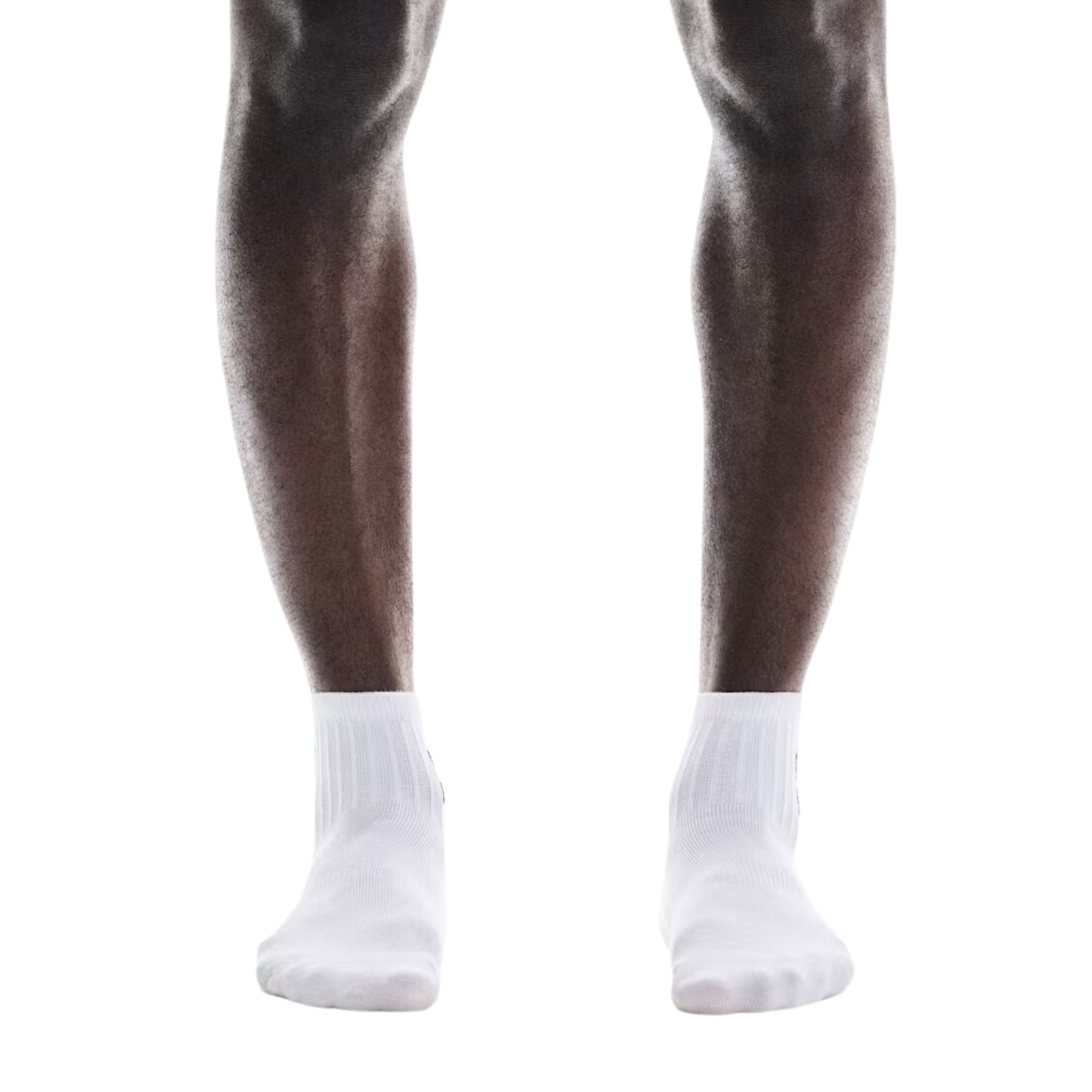 Kit Meia On Running Logo Sock Mid 3 Pares Unissex - Branca