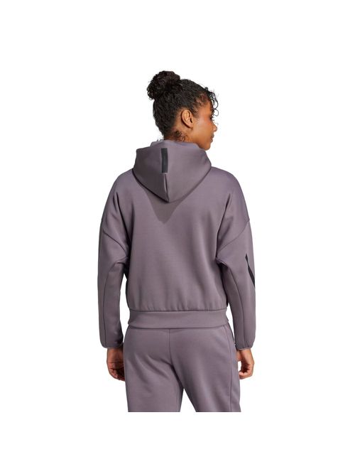 Jaqueta Com Capuz Adidas Z.N.E Feminina - Cinza