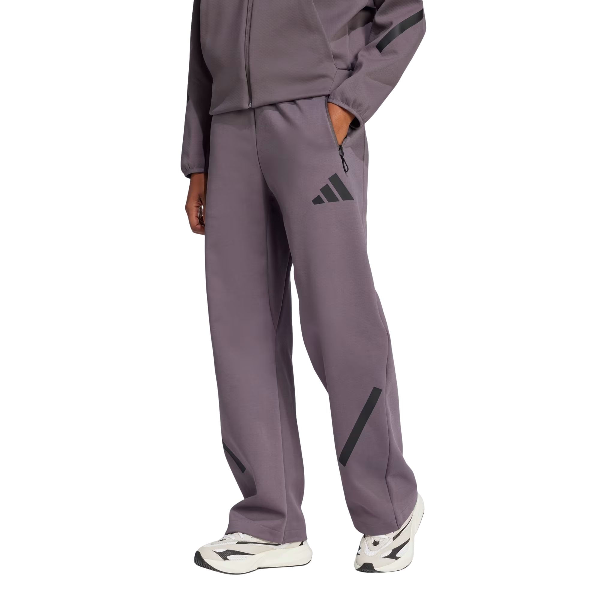 Calça Adidas Reta Z.N.E Barrel Feminina - Cinza