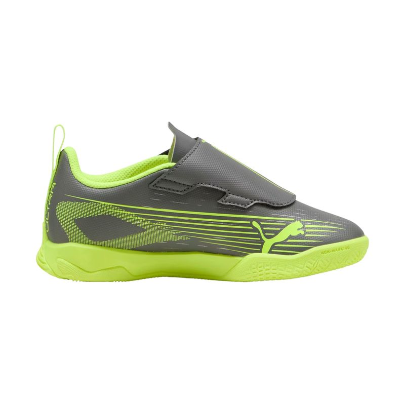 chuteira-futsal-puma-ultra-5-play-velcro-infantil-cinza