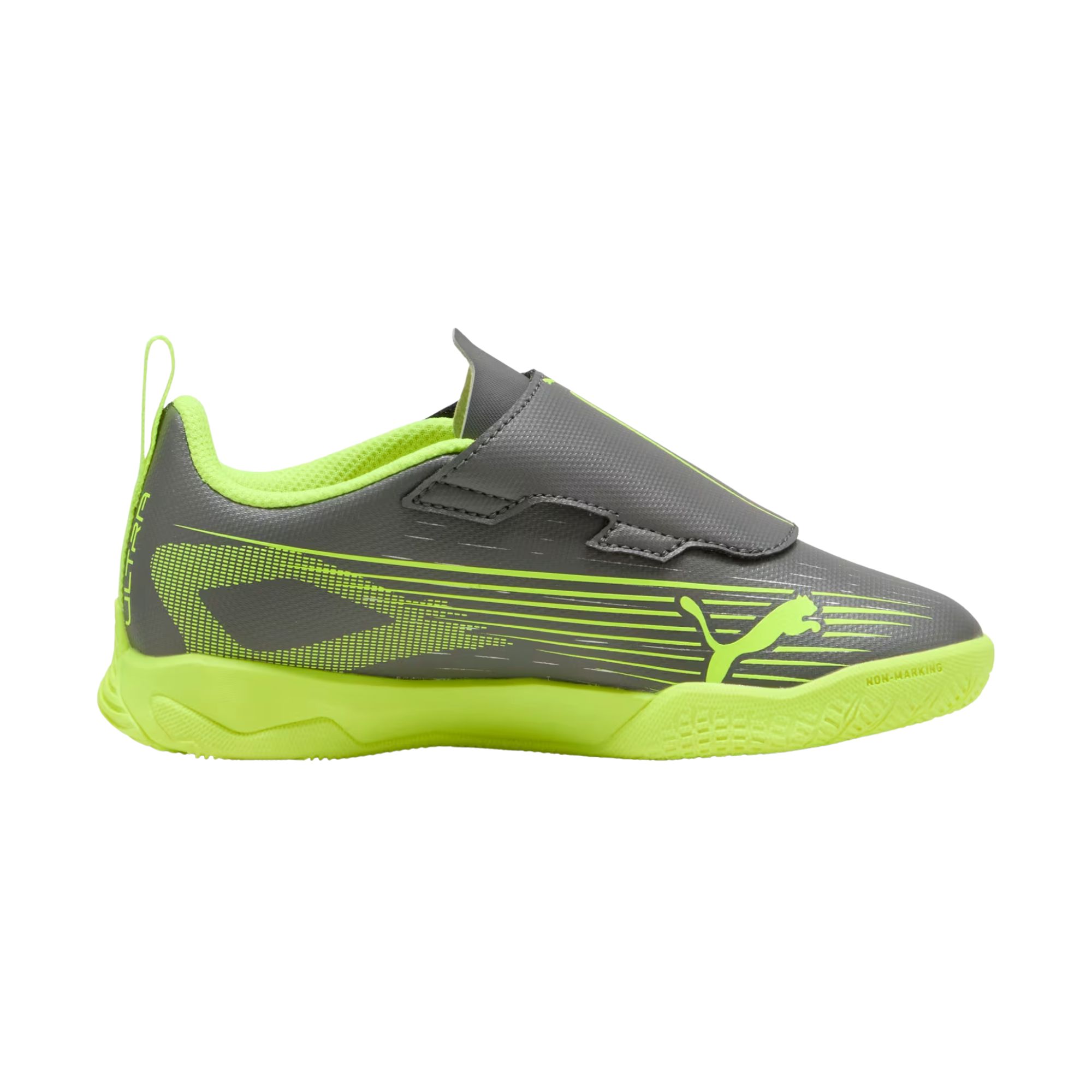 Chuteira Futsal Puma Ultra 5 Play Velcro Infantil - Cinza