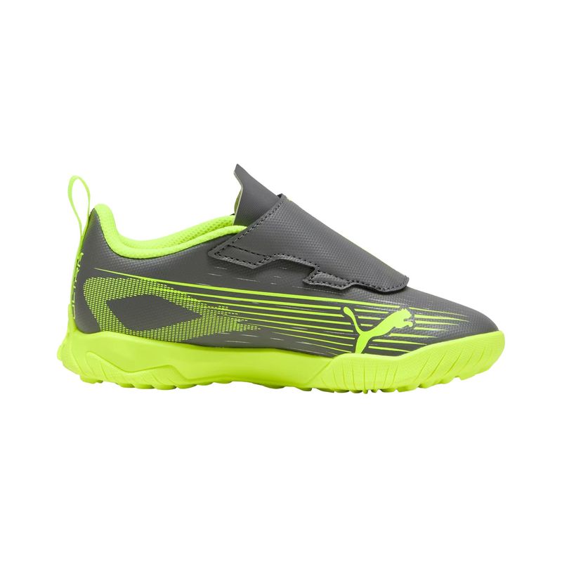 chuteira-society-puma-ultra-5-play-velcro-infantil-cinza