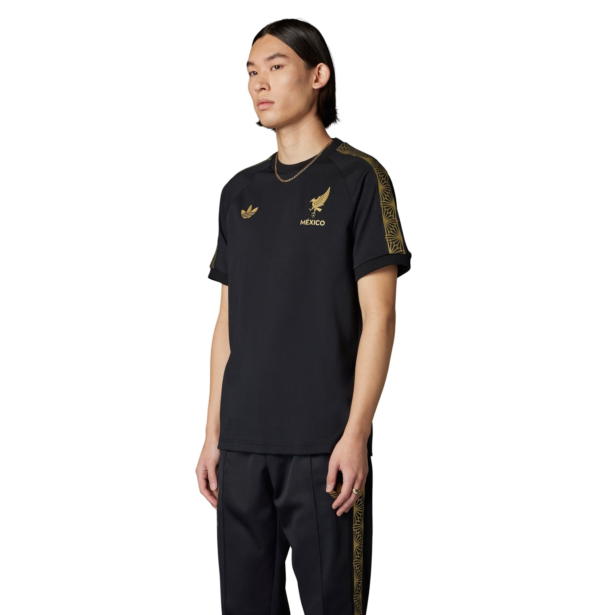 Camisa México Adidas Ouro Masculina - Preta/Dourada