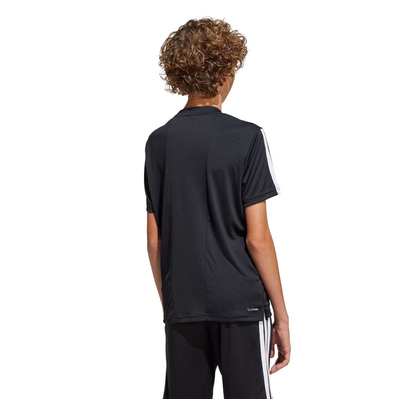 camiseta-adidas-train-essentials-tres-listras-infantil-preta-branca