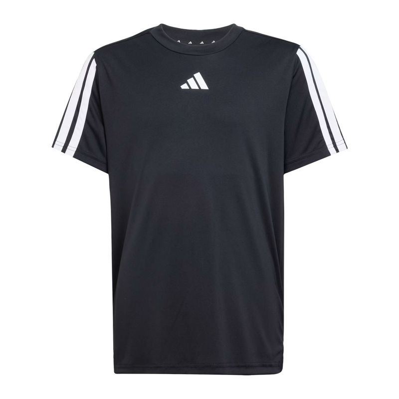 camiseta-adidas-train-essentials-tres-listras-infantil-preta-branca