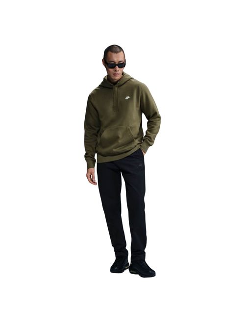 Blusão Com Capuz Nike Club Fleece Bb Hoodie Masculino - Marrom