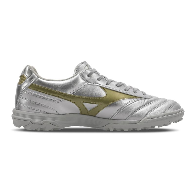 chuteira-society-mizuno-morelia-elite-ii-pro-as-masculina-prata-dourada