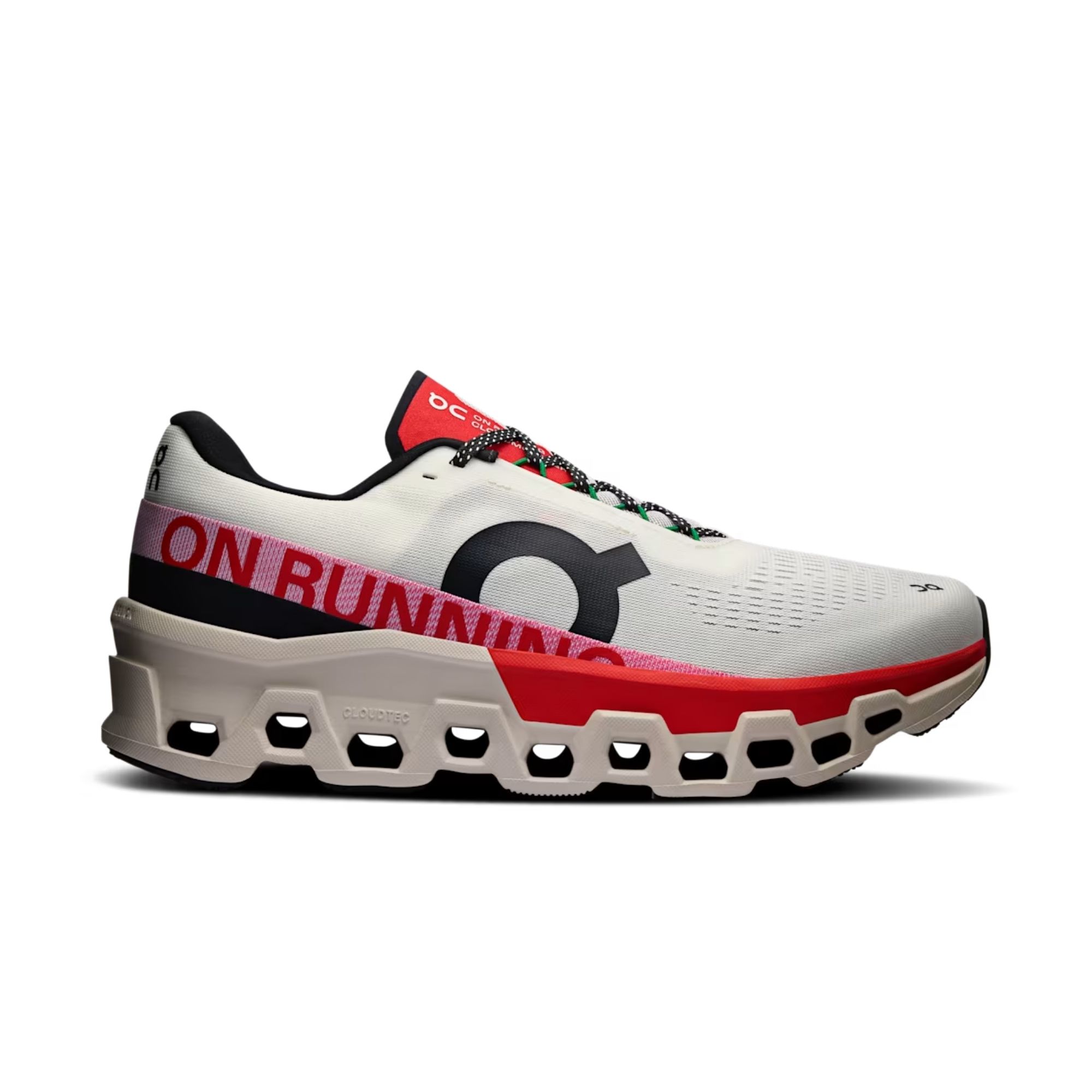 Tênis On Running Cloudmonster 2 Masculino - Branco/Vermelho