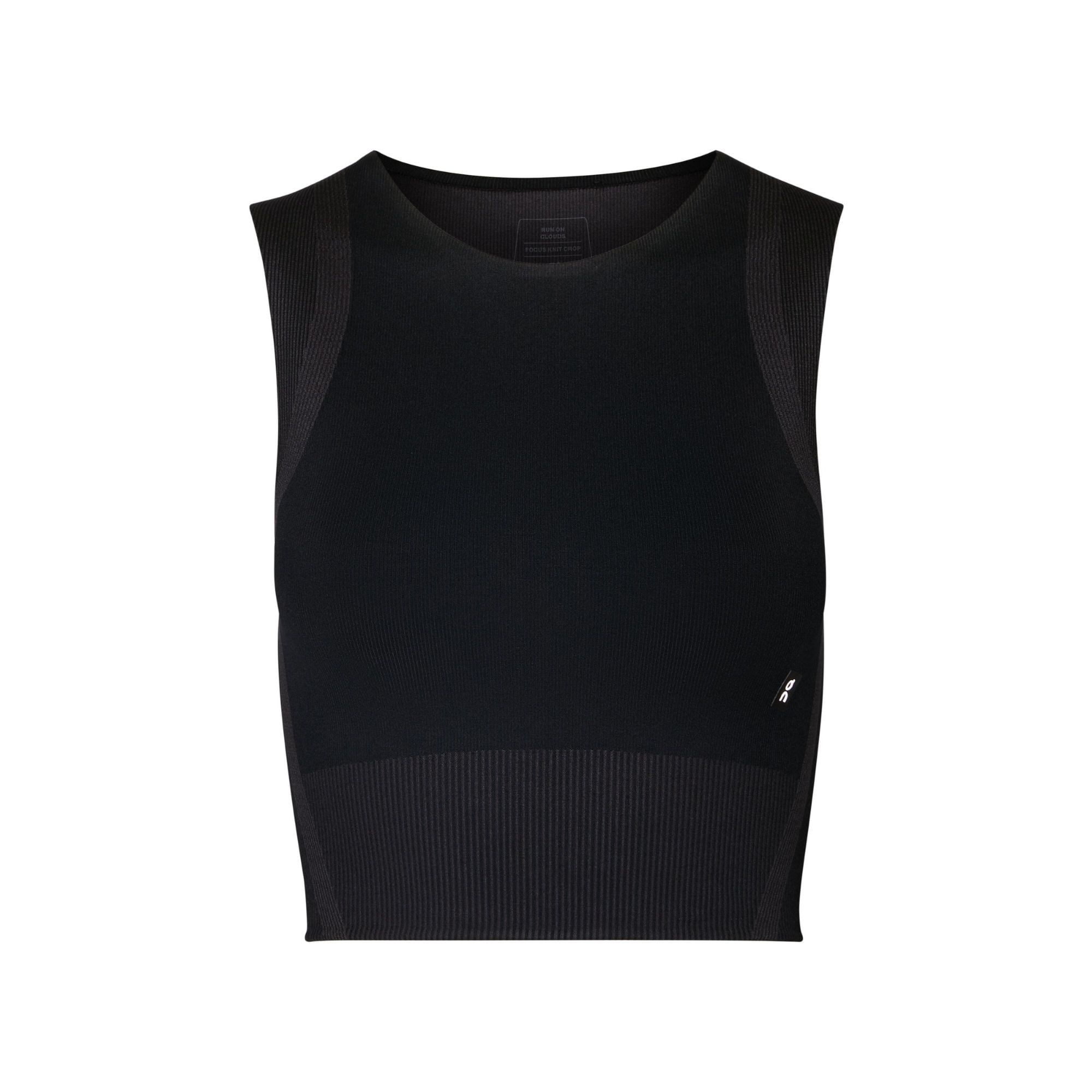 Top On Running Studio Knit Crop Feminino - Preto