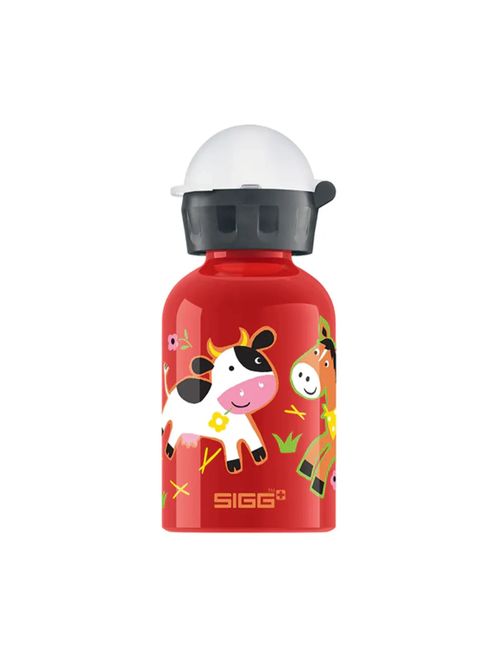 Garrafa Squeeze Sigg Alumínio Bamyard Fun 300Ml Infantil - Vermelha