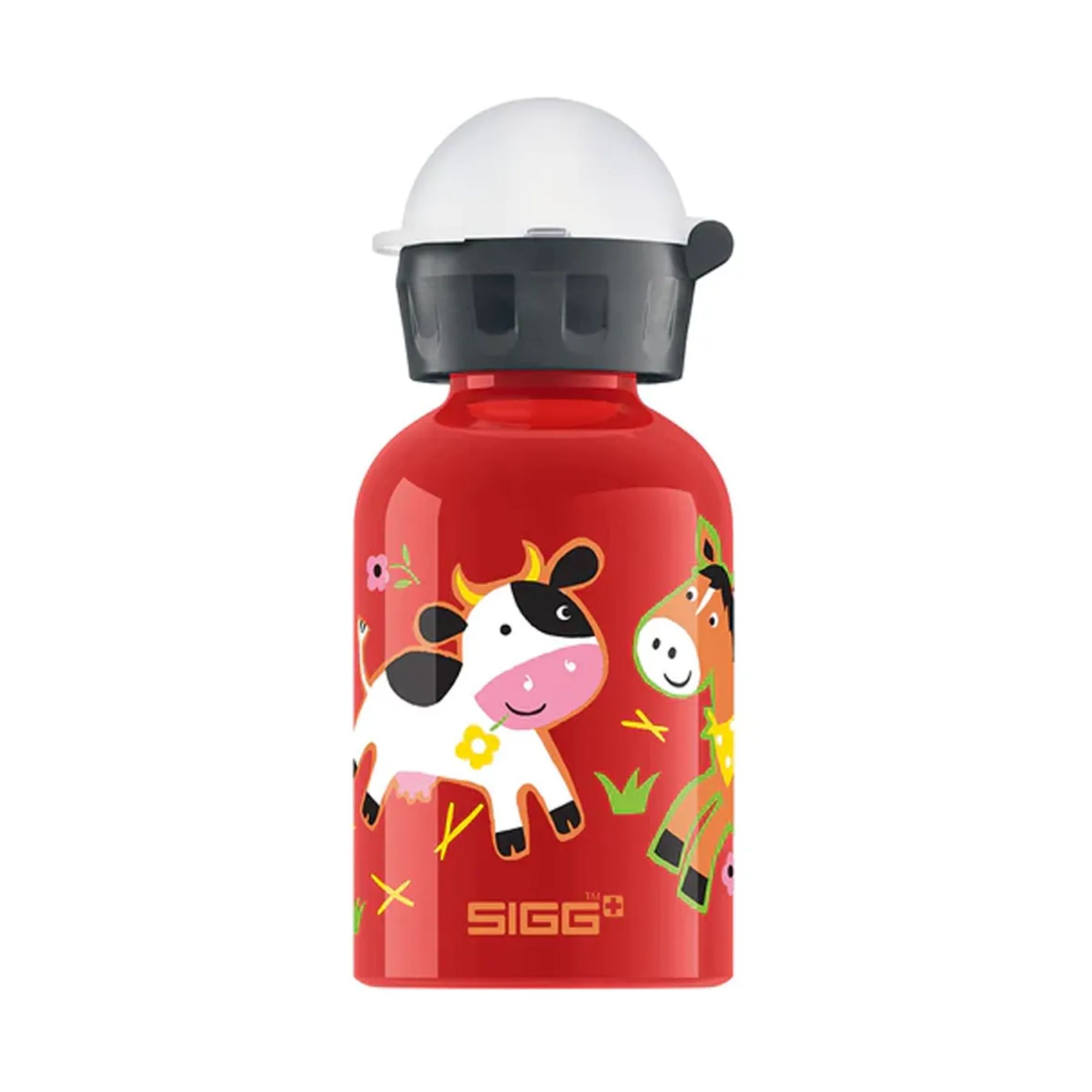Garrafa Squeeze Sigg Alumínio Bamyard Fun 300Ml Infantil - Vermelha