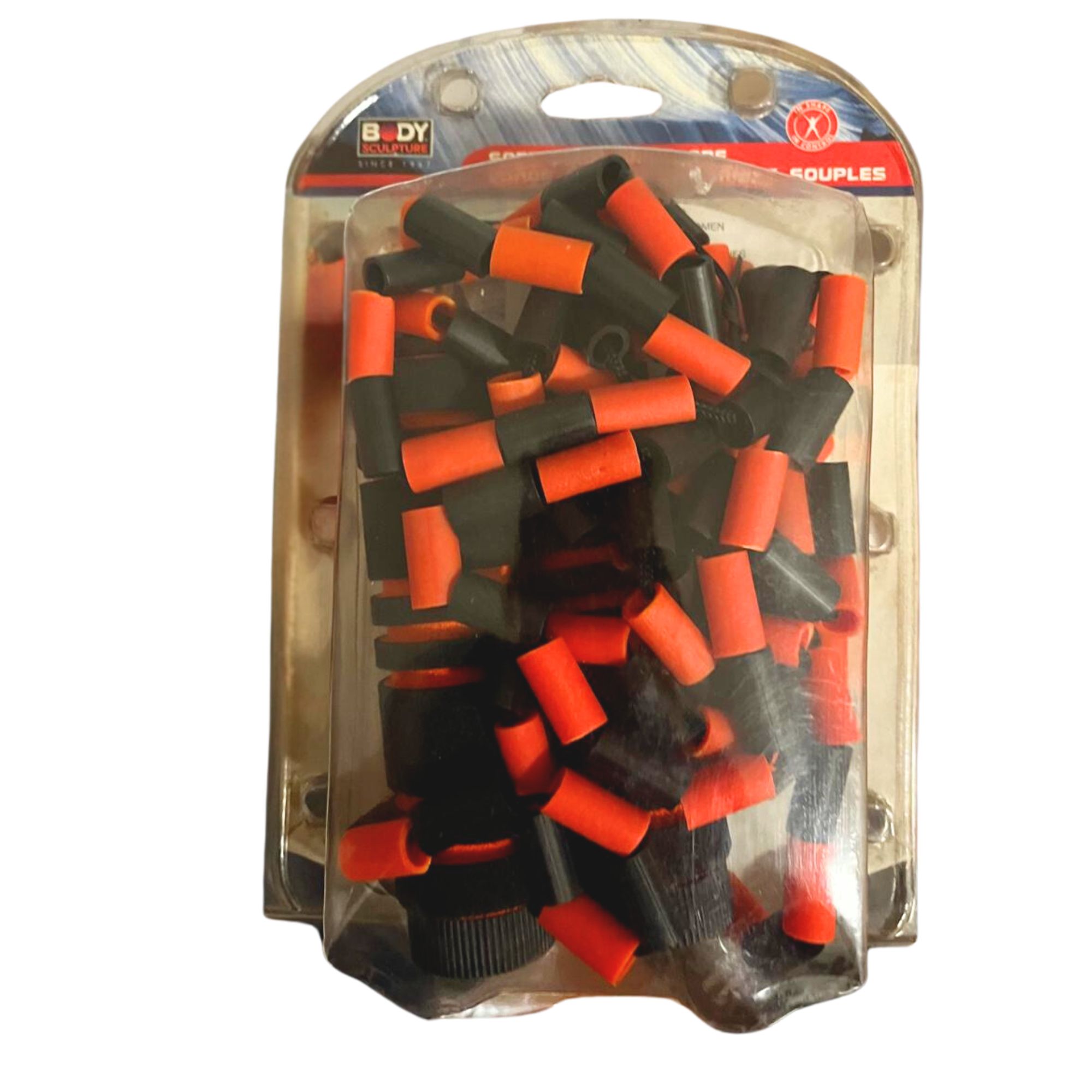 Corda De Pular Body Sculpture Pular Body Sculpture Unissex - Preta/Laranja