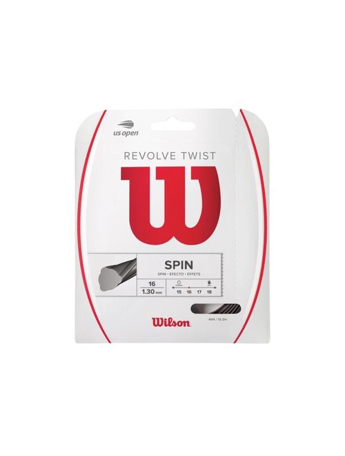 Corda Para Raquete Wilson Revolve Twist 16 Cartela 1.30Mm Unissex - Preta