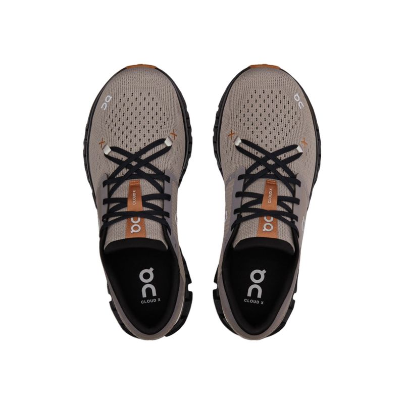 tenis-on-running-cloud-x-4-masculino-marrom