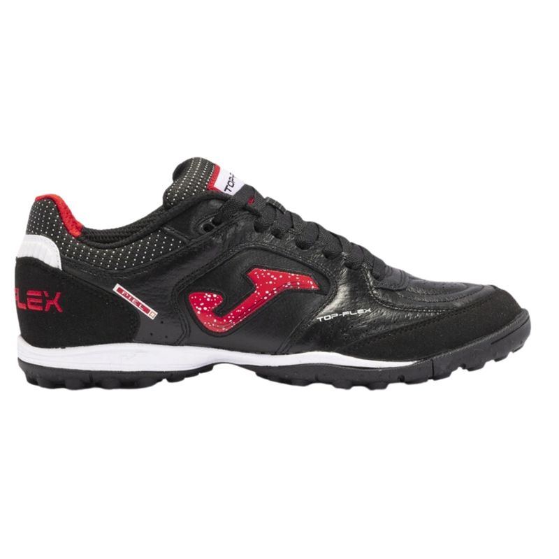 chuteira-society-joma-top-flex-turf-masculina-preta-vermelha