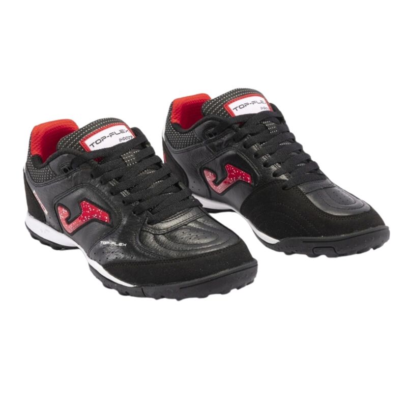 chuteira-society-joma-top-flex-turf-masculina-preta-vermelha