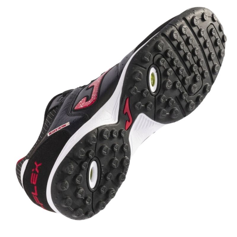 chuteira-society-joma-top-flex-turf-masculina-preta-vermelha