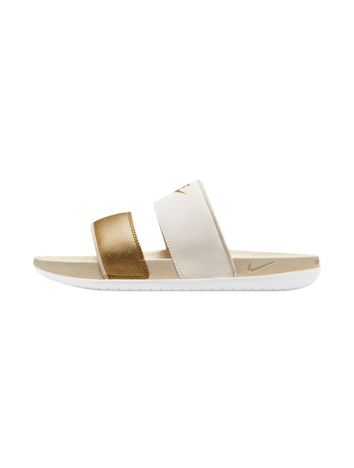 Chinelo Nike Offcourt Duo Feminino - Cinza/Dourado