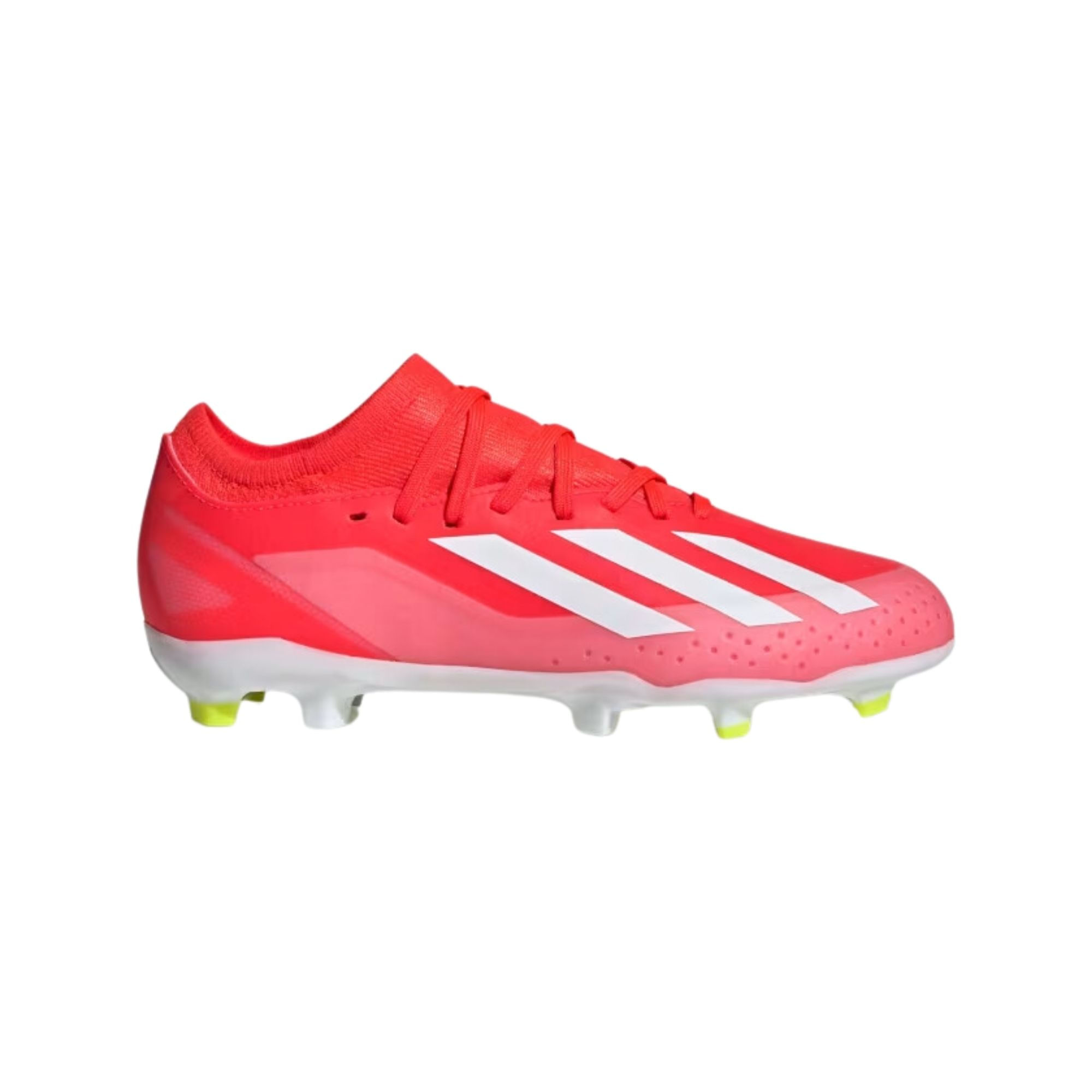 Chuteira Campo Adidas X Crazyfast League 23 Infantil - Vermelha/Branca/Amarela